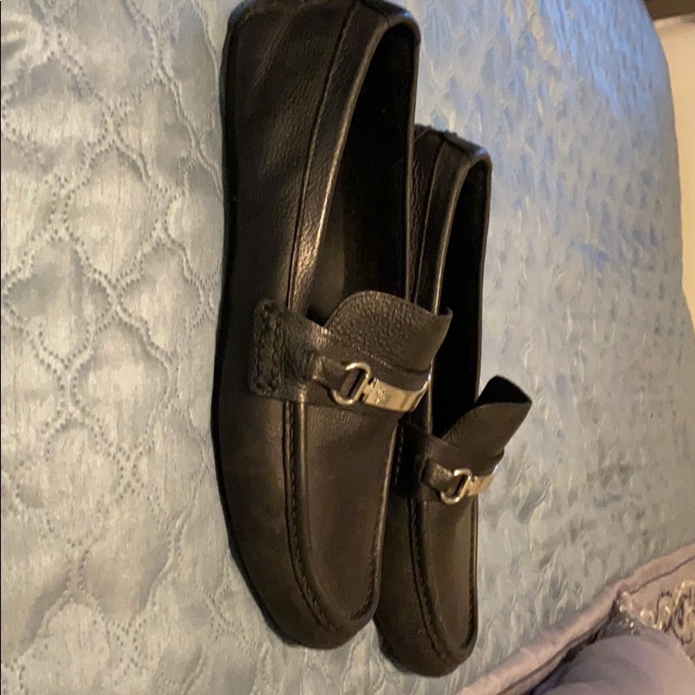 Black driving loafers